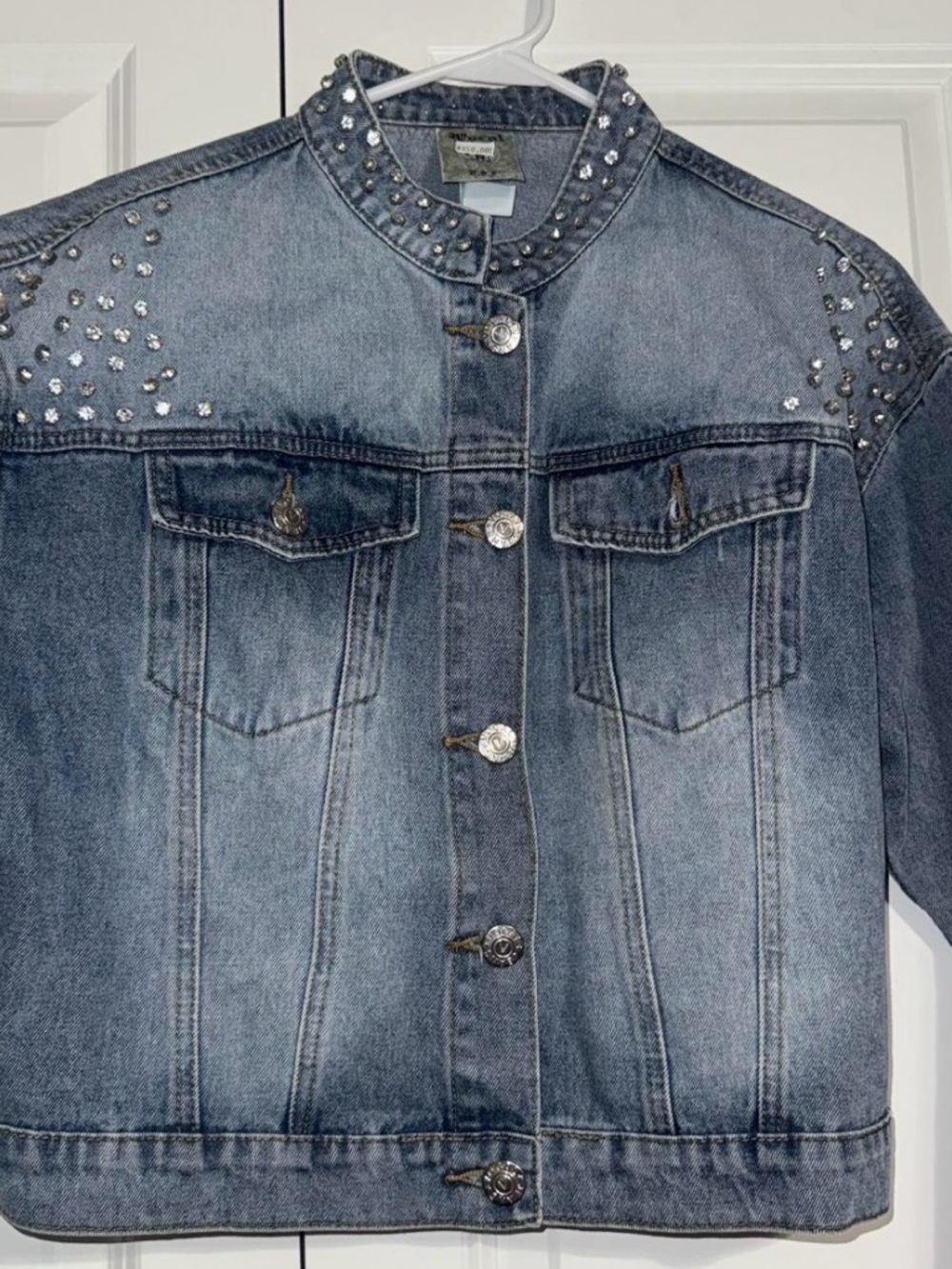 Studded Blue Denim Jacket